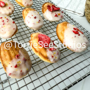 Lemon Strawberry Frosted Madeleines Rhombus Tile