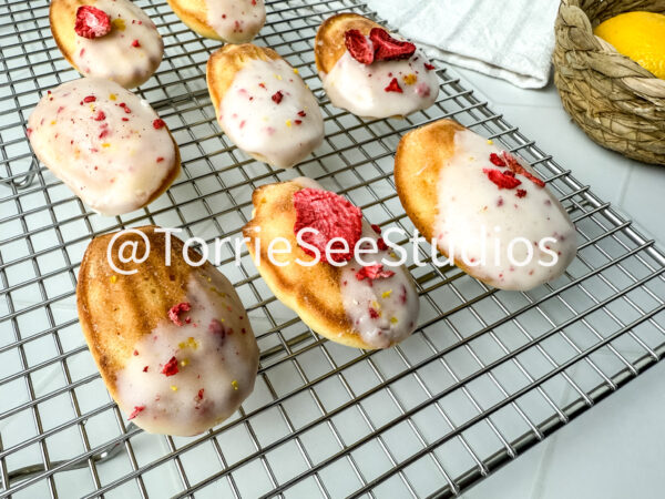 Lemon Strawberry Frosted Madeleines Rhombus Tile