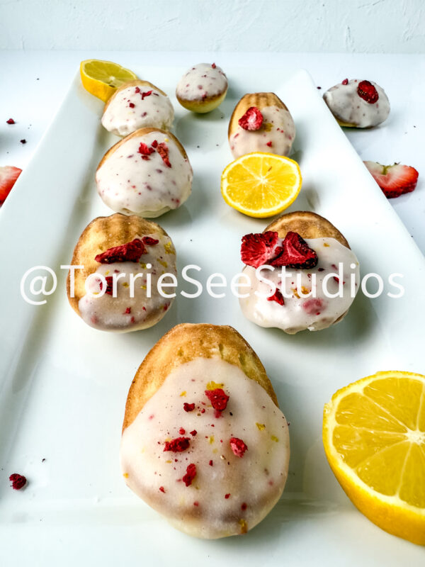 Lemon Strawberry Frosted Madeleines White - Image 3