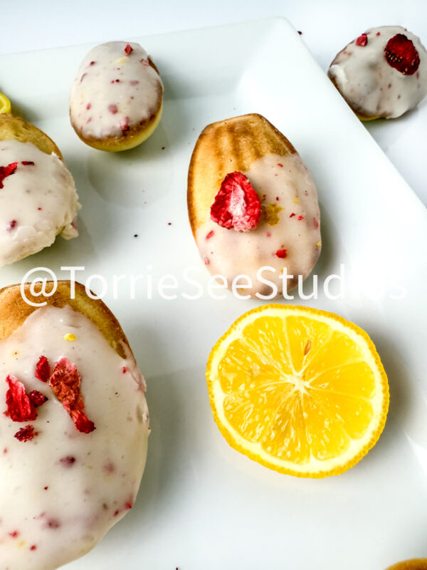 Lemon Strawberry Frosted Madeleines White - Image 2