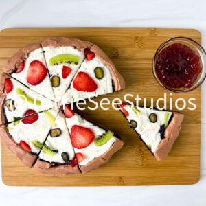 Fruit Pizza Brownie on Sandstone