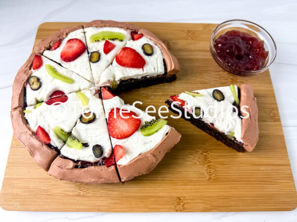 Fruit Pizza Brownie on Sandstone - Image 10