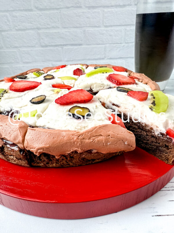 Fruit Pizza Brownie on White Birch - Image 6