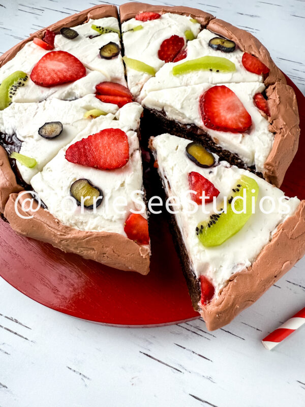 Fruit Pizza Brownie on White Birch - Image 5