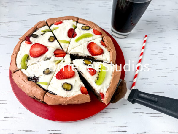 Fruit Pizza Brownie on White Birch - Image 4