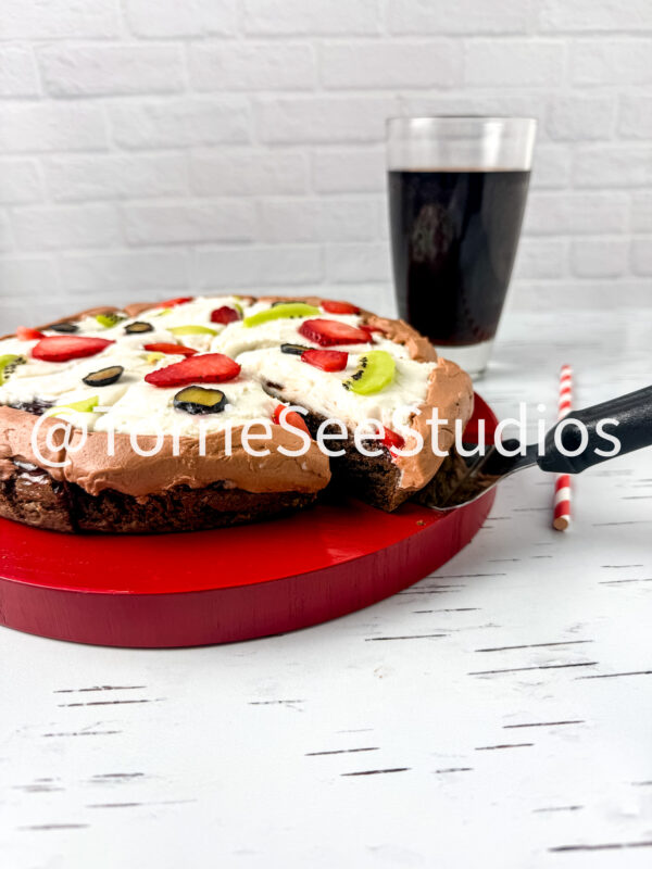 Fruit Pizza Brownie on White Birch - Image 3