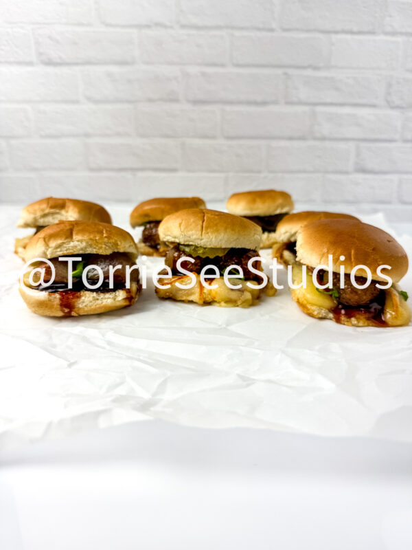 Baby shower Meatball Sliders on White - Image 8