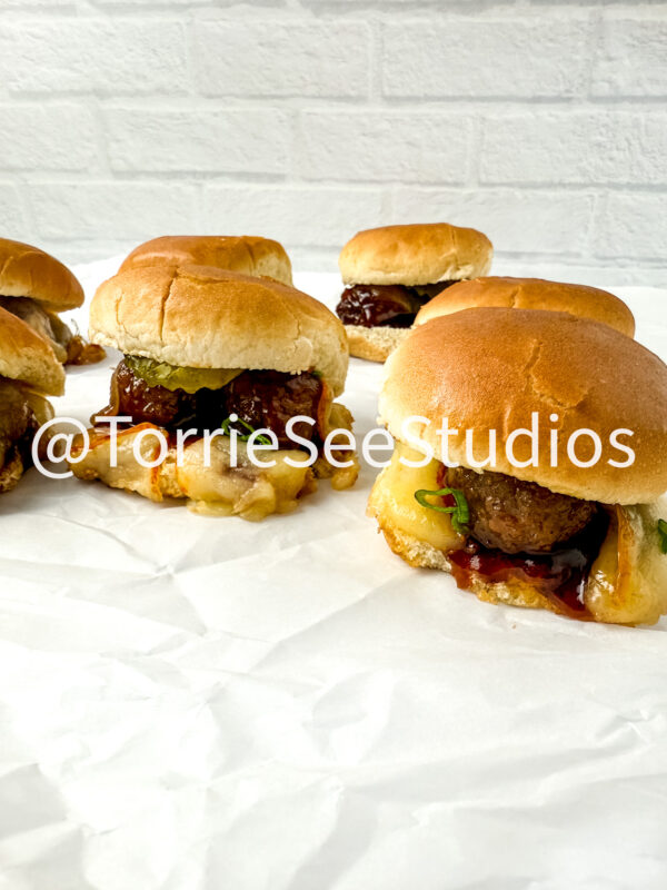 Baby shower Meatball Sliders on White - Image 3