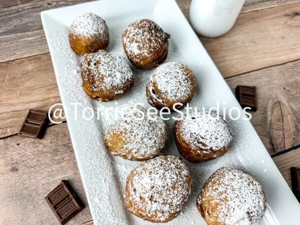 Deep Fried Stuffed Marshmallows on Wood - Image 8