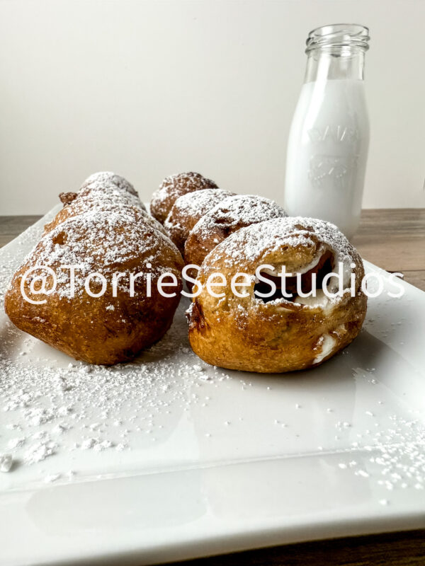 Deep Fried Stuffed Marshmallows on Wood - Image 5