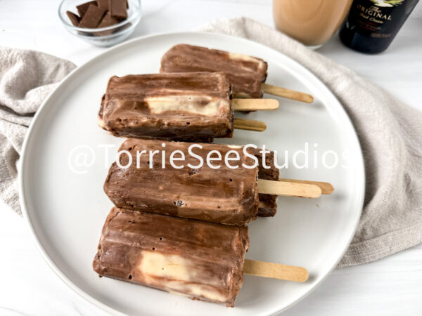 Baileys Pudding Pops on Sandstone