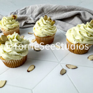 Almond Kiwi Cupcakes on Rhombus Tile