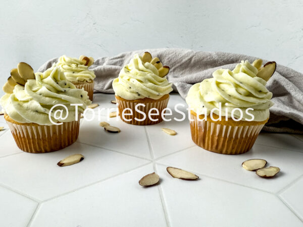 Almond Kiwi Cupcakes on Rhombus Tile - Image 10