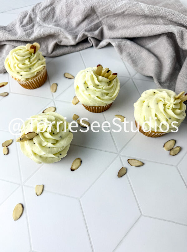 Almond Kiwi Cupcakes on Rhombus Tile - Image 5