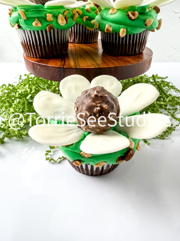 Rocher Flower Cupcakes on White - Image 9