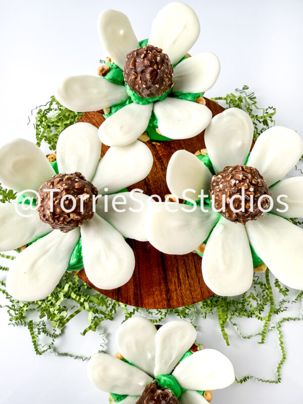Rocher Flower Cupcakes on White - Image 8