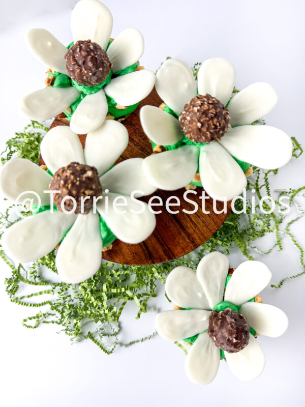 Rocher Flower Cupcakes on White - Image 7
