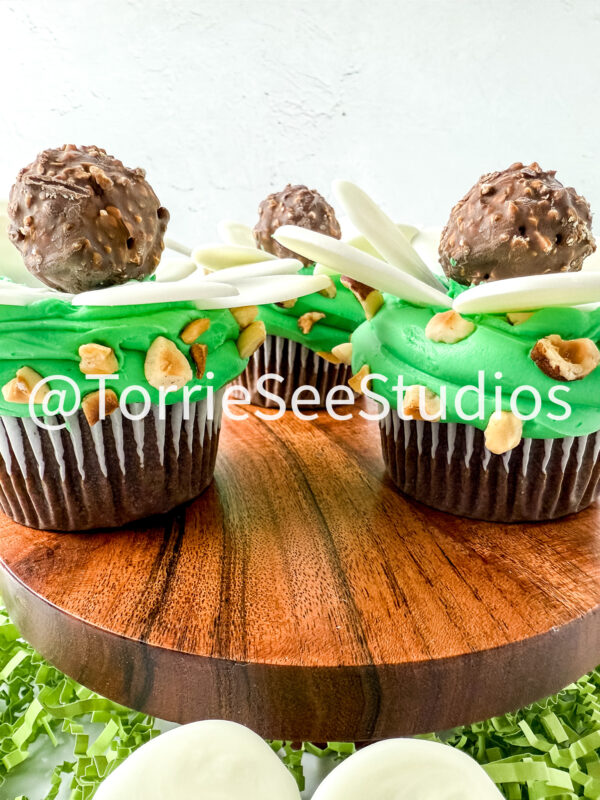 Rocher Flower Cupcakes on White - Image 6