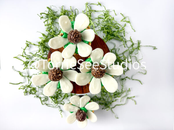 Rocher Flower Cupcakes on White - Image 4