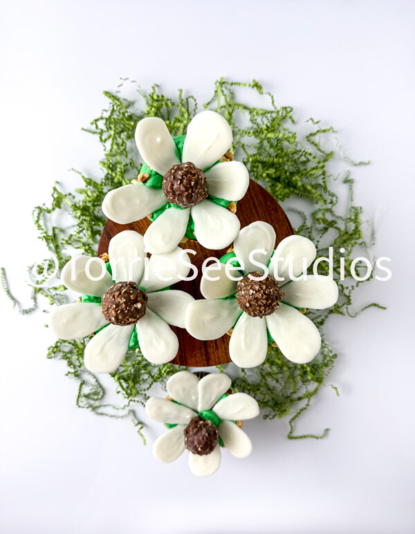 Rocher Flower Cupcakes on White - Image 3