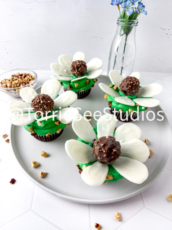 Rocher Flower Cupcakes on Rhombus Tile - Image 8
