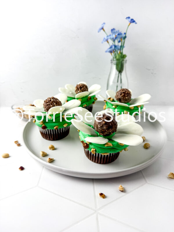 Rocher Flower Cupcakes on Rhombus Tile - Image 4