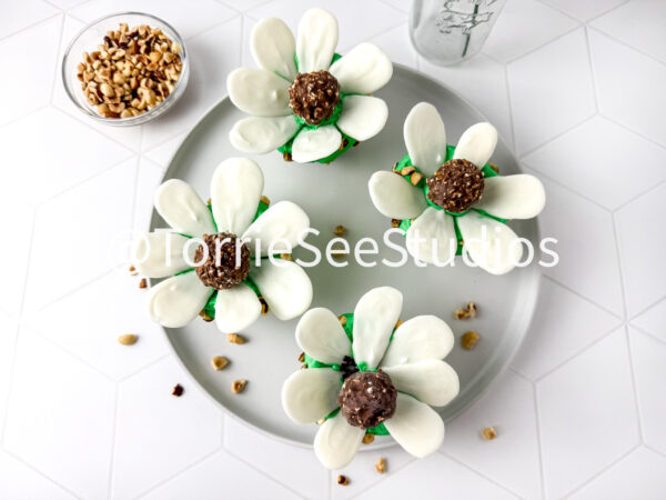 Rocher Flower Cupcakes on Rhombus Tile - Image 3
