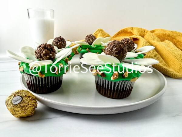 Rocher Flower Cupcakes on Sandstone - Image 10