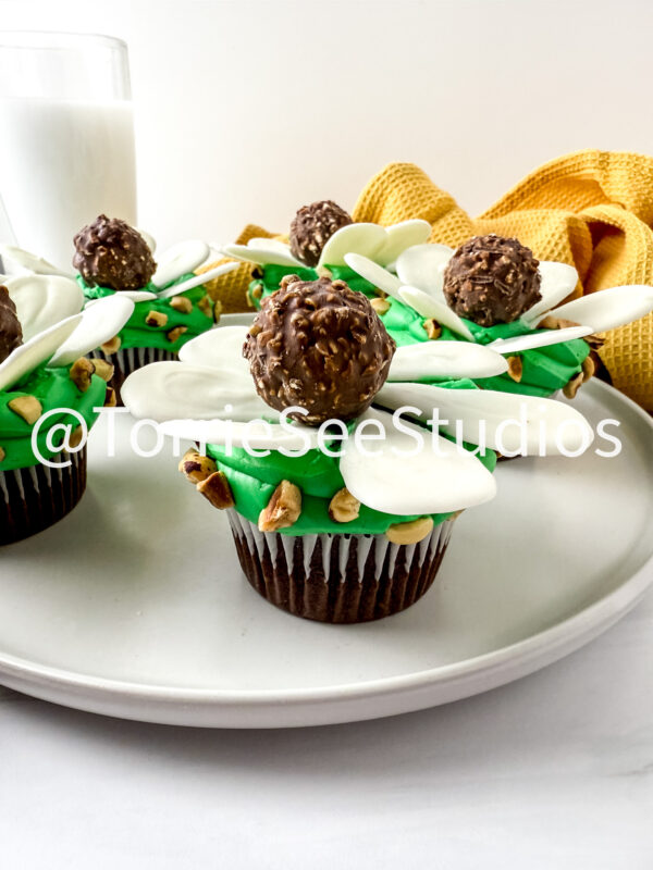 Rocher Flower Cupcakes on Sandstone - Image 5