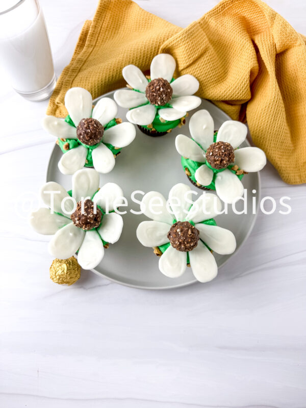 Rocher Flower Cupcakes on Sandstone - Image 2