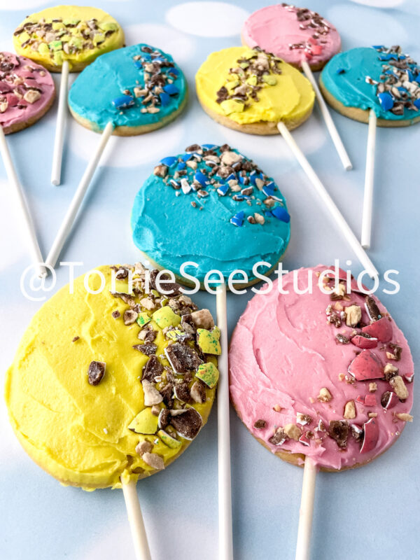 Robin Easter Egg Malted Flavor Cookie Pops on Blue Lights - Image 5