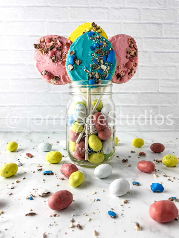 Robin Easter Egg Malted Flavor Cookie Pops on Marble - Image 11