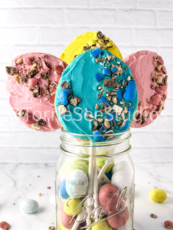 Robin Easter Egg Malted Flavor Cookie Pops on Marble - Image 10
