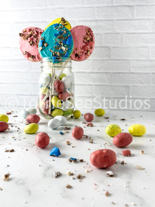 Robin Easter Egg Malted Flavor Cookie Pops on Marble - Image 9