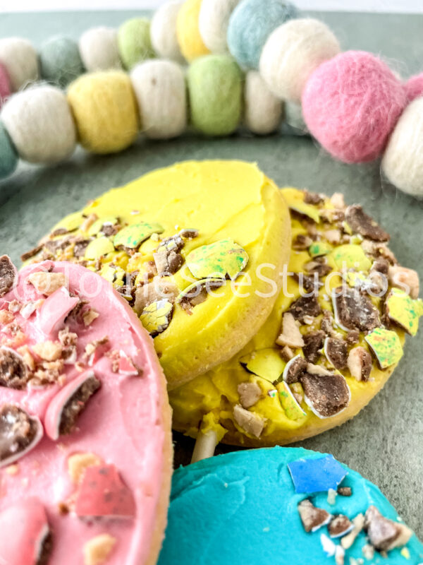 Robin Easter Egg Malted Flavor Cookie Pops on Sage - Image 3
