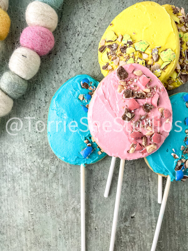 Robin Easter Egg Malted Flavor Cookie Pops on Sage - Image 2