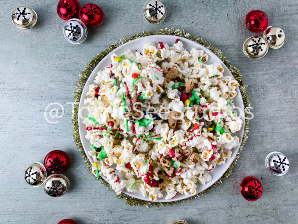 Christmas Cookie Popcorn on Sage