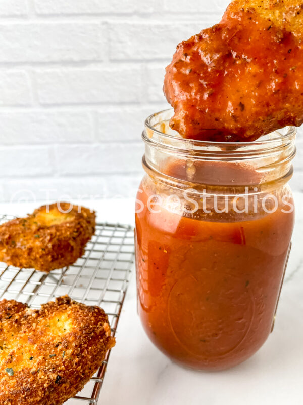 Fried Mozzarella Chicks on Marble - Image 3