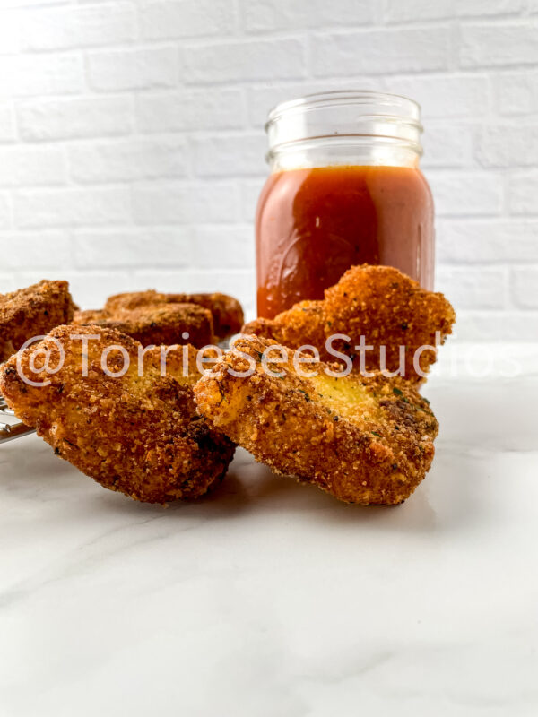 Fried Mozzarella Chicks on Marble - Image 9