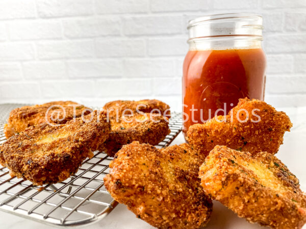 Fried Mozzarella Chicks on Marble - Image 8