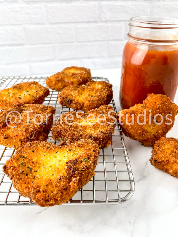 Fried Mozzarella Chicks on Marble - Image 5