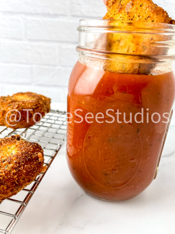 Fried Mozzarella Chicks on Marble - Image 4