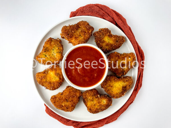 Fried Mozzarella Chicks on White - Image 5