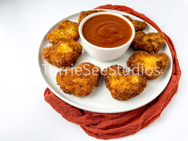 Fried Mozzarella Chicks on White - Image 4