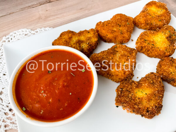 Fried Mozzarella Chicks on Wood - Image 4