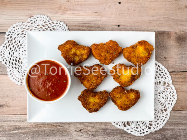 Fried Mozzarella Chicks on Wood - Image 3