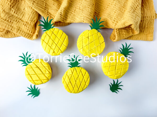 Pineapple Shape Cupcakes on White - Image 9