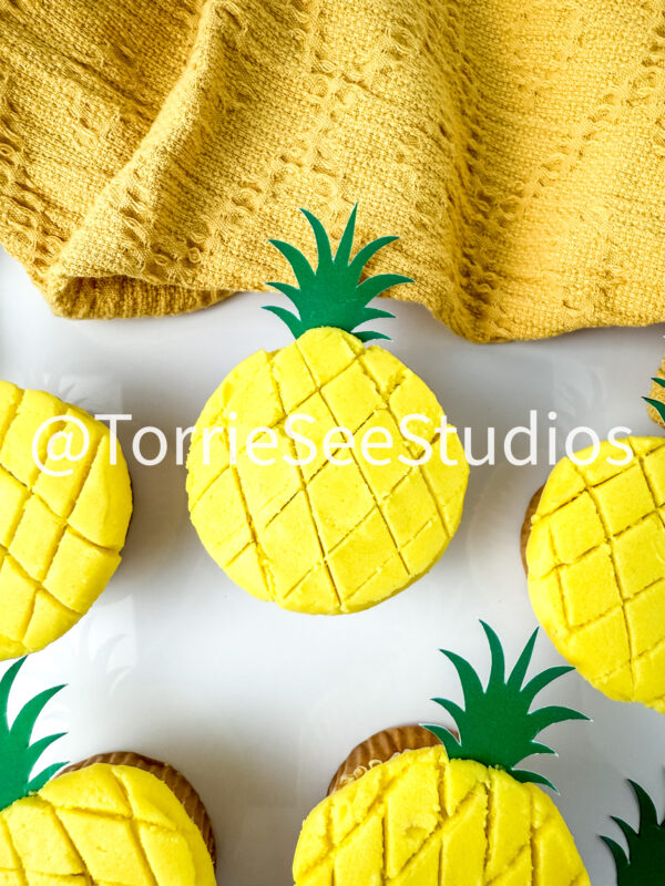 Pineapple Shape Cupcakes on White - Image 6