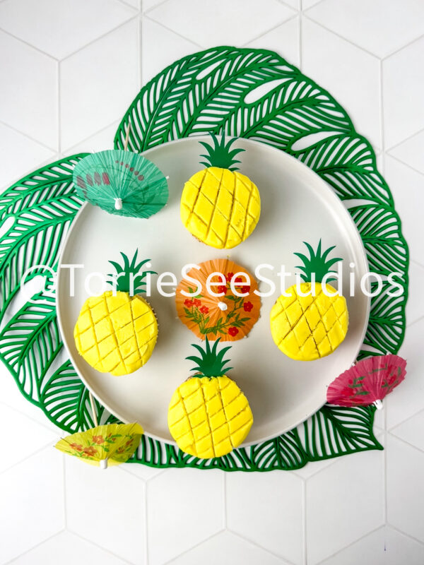 Pineapple Shape Cupcakes on Rhombus Tile - Image 7