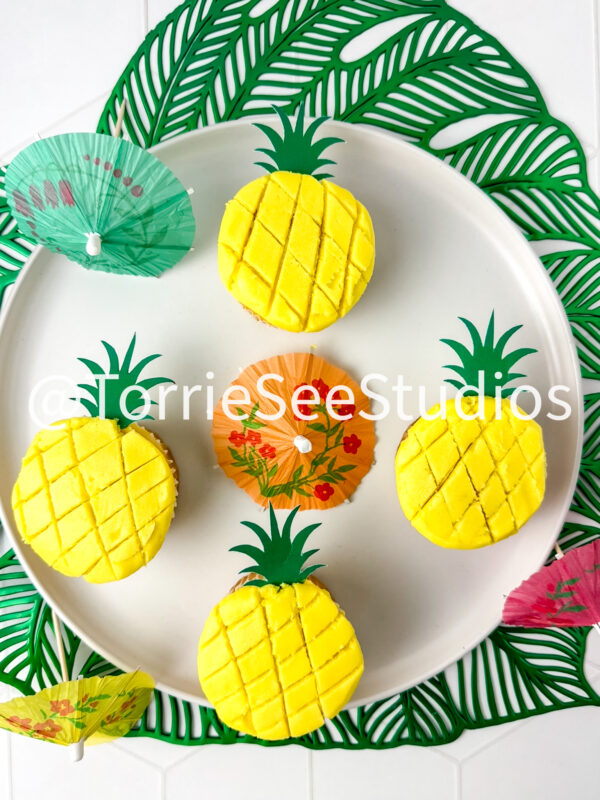Pineapple Shape Cupcakes on Rhombus Tile - Image 6